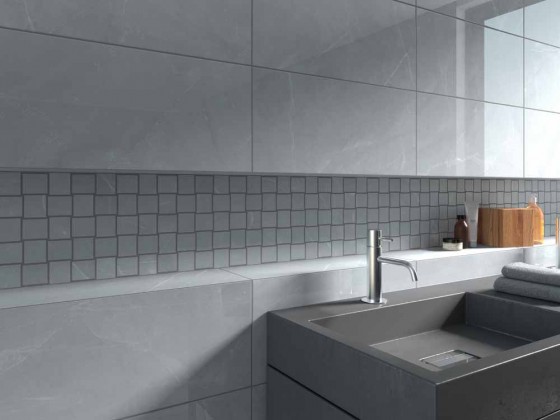 Marbellous Amani Grey Ceramic Wall Tile 250x550mm